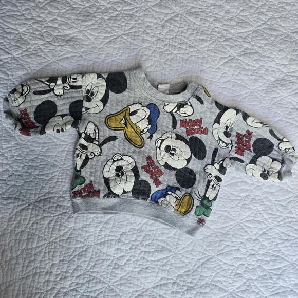H&M Disney Mickey Mouse Baby 6-9 Month Sweatshirt Crew Neck Sweater - Picture 1 of 5